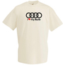 Kép 5/7 - Natúr I Love My Audi férfi rövid ujjú póló