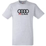 Szűkre I Love My Audi férfi rövid ujjú póló