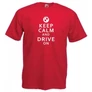 Piros BMW férfi rövid ujjú póló - Keep Calm Styled