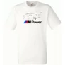 Fehér BMW férfi rövid ujjú póló - M Power minima