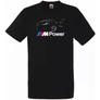 Fekete BMW férfi rövid ujjú póló - M Power minima