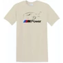 Homok BMW férfi rövid ujjú póló - M Power minima