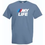 Acélkék BMW férfi rövid ujjú póló - My Life