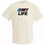 Homok BMW férfi rövid ujjú póló - My Life