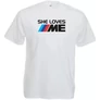 Fehér BMW férfi rövid ujjú póló - She Loves
