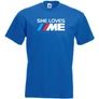 Királykék BMW férfi rövid ujjú póló - She Loves