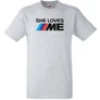 Szürke BMW férfi rövid ujjú póló - She Loves