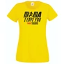 Sárga I Love You 3000 női rövid ujjú póló - Mama
