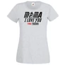 Szürke I Love You 3000 női rövid ujjú póló - Mama
