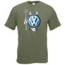 Olíva Volkswagen férfi rövid ujjú póló - Devil