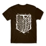 Barna Attack on Titan férfi rövid ujjú póló Graphic Legion Logo
