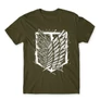 Khaki Attack on Titan férfi rövid ujjú póló Graphic Legion Logo