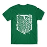 Zöld Attack on Titan férfi rövid ujjú póló Graphic Legion Logo