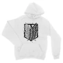 Feher Attack on Titan unisex kapucnis pulóver - Graphic legion logo