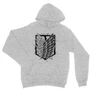 Sportszürke Attack on Titan unisex kapucnis pulóver - Graphic legion logo
