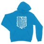 Zafírkék Attack on Titan unisex kapucnis pulóver - Graphic legion logo