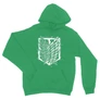 Zöld Attack on Titan unisex kapucnis pulóver - Graphic legion logo