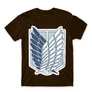 Barna Attack on Titan férfi rövid ujjú póló Scouting Legion Logo 