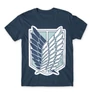 Denim Attack on Titan férfi rövid ujjú póló Scouting Legion Logo 