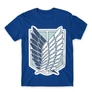 Királykék Attack on Titan férfi rövid ujjú póló Scouting Legion Logo 
