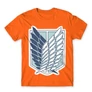 Narancs Attack on Titan férfi rövid ujjú póló Scouting Legion Logo 