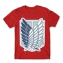 Piros Attack on Titan férfi rövid ujjú póló Scouting Legion Logo 