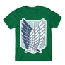 Zöld Attack on Titan férfi rövid ujjú póló Scouting Legion Logo 