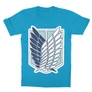 Atollkék Attack on Titan gyerek rövid ujjú póló - Scouting Legion Logo