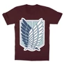 Bordó Attack on Titan gyerek rövid ujjú póló - Scouting Legion Logo