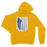 Sárga Attack on Titan unisex kapucnis pulóver - Scouting Legion logo