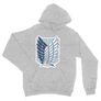 Sportszürke Attack on Titan unisex kapucnis pulóver - Scouting Legion logo