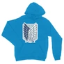 Zafírkék Attack on Titan unisex kapucnis pulóver - Scouting Legion logo