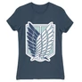 Denim Attack on Titan női rövid ujjú póló - Scouting Legion Logo 