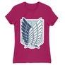 Pink Attack on Titan női rövid ujjú póló - Scouting Legion Logo 