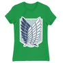 Zöld Attack on Titan női rövid ujjú póló - Scouting Legion Logo 