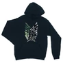 Sötétkék Attack on Titan unisex kapucnis pulóver - Scouting Legion logo II.