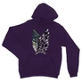 Sötétlila Attack on Titan unisex kapucnis pulóver - Scouting Legion logo II.