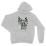 Sportszürke Attack on Titan unisex kapucnis pulóver - Scouting Legion logo II.