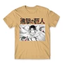 Homok Attack on Titan férfi rövid ujjú póló Shingeki no Kyojin – Levi