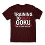 Kép 6/24 - Bordó Dragon Ball férfi rövid ujjú póló - Training to beat Goku