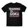 Kép 11/24 - Fekete Dragon Ball férfi rövid ujjú póló - Training to beat Goku