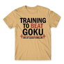 Kép 12/24 - Homok Dragon Ball férfi rövid ujjú póló - Training to beat Goku