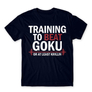 Kép 17/24 - Sötétkék Dragon Ball férfi rövid ujjú póló - Training to beat Goku