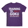Kép 18/24 - Sötétlila Dragon Ball férfi rövid ujjú póló - Training to beat Goku