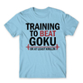 Kép 23/24 - Világoskék Dragon Ball férfi rövid ujjú póló - Training to beat Goku