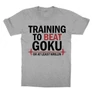 Sportszürke Dragon Ball gyerek rövid ujjú póló - Training to beat Goku