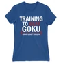 Királykék Dragon Ball női rövid ujjú póló - Training to beat Goku