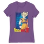 Világoslila Dragon Ball női rövid ujjú póló - Goku Dragon Ball Z