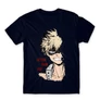 Sötétkék Hősakadémia férfi rövid ujjú póló - BNHA - Kacchan