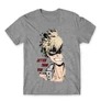 Sportszürke Hősakadémia férfi rövid ujjú póló - BNHA - Kacchan